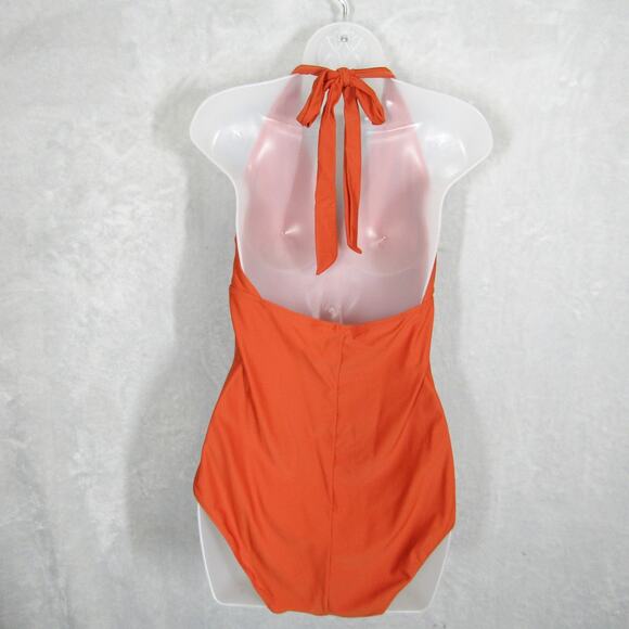 Åhléns Swimsuit Womens Large Halter One Piece Ruched Bathing Suit Swimwear - Picture 4 of 6